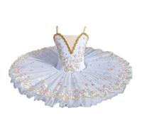 Ragazze Ballet Dance Tutu Dress, Bambini Balletto Professionale tutù per Bambini Ballerina Partito Vestito per Le Prestazioni,Bianca,100