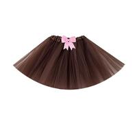 Ragazze Balletto Danza Tulle Gonna A Strati Pieghe Tutus Una Linea Ginocchio Lunghezza Tulle Tutus Principessa Gonne Regali Ragazze Tutu Gonna, Caffè con fiocco, Taglia unica