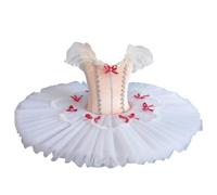 Ragazze Balletto Tutu Abito da Danza, Rosa Lago dei Cigni Costume Danza del Ventre Costumi Ginnastica Dancewear Stage Performance,Rosa,140