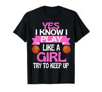 Ragazze Basket Divertente Gioca Come Una Ragazza Maglietta