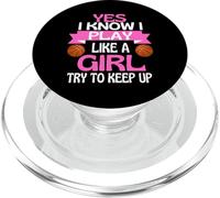 Ragazze Basket Divertente Gioca Come Una Ragazza PopSockets PopGrip per MagSafe