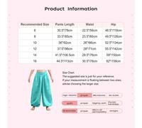 Ragazze Belly Dance Pants Raso Harem Wide Leg Pantaloni Evento Tema Club Costume