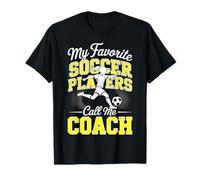 Ragazze Calcio Coach My Favorite Soccer Players Scuola Giallo Maglietta