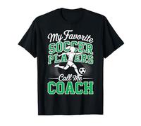Ragazze Calcio Coach My Favorite Soccer Players Scuola Verde Maglietta