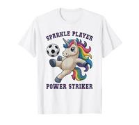 Ragazze Calcio Sparkle Player Unicorno Power Striker Bambini Coach Maglietta