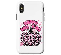 Ragazze Carino Happy Fall Y'all Ghepardo Rosa Zucca Halloween Custodia per iPhone X/XS