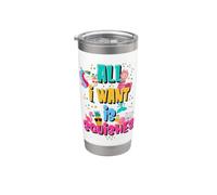 Ragazze che amano un Squishy colorato tutto quello che voglio è Squishies Bicchiere termico in acciaio inox doppia parete