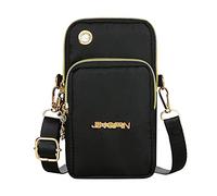 Ragazze che corrono sport Crossbody Borsa per telefono cellulare Borsa da braccio per telefono alla moda per le donne Borsa a tracolla portatile da polso sopra le borse a tracolla per gli uomini, Nero