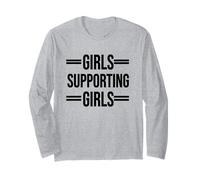 Ragazze Che sostengono Sempre Le Ragazze: Testo Nero Maglia a Manica