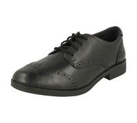 Ragazze Clarks IN Pelle Con Lacci Robuste Scuola Formale Scarpe Aubrie Craft