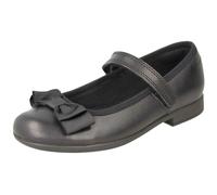 Clarks Ragazze' Scala Tip Tap ' Nero Pelle O Vernice Scuola Scarpe