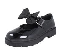 Ragazze Clarks Pelle Fibbia Scuola Scarpe con Una Staccabile Arco - Lorcam Jane