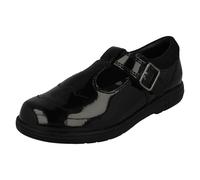 Ragazze Clarks Pelle/Vernice Classico T-Bar Scuola Formale Scarpe - Jazzy Tap K