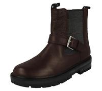 Ragazze Clarks Praga Fiume Gusset Pannello con Fibbia Dettaglio Stivali Caviglia