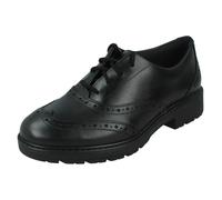 Ragazze Clarks Robuste Dettaglio Pizzo pelle Scuola Scarpe Loxham Robuste