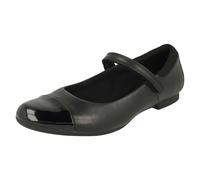 Ragazze Clarks Stile Mary Jane Gancio & Ciclo pelle Scuola Scarpe Scala Gemma