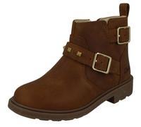 Ragazze Clarks Zip Legato Stivali Caviglia Con Borchiato Cinturino' Astrol Orlo