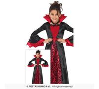 Ragazze Classico Vittoriano Vampiro Costume Halloween Vampira Età 3-12
