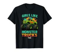 Ragazze Come Monster Trucks Too Fun Graphic per Maglietta