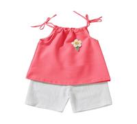 Ragazze Completo Set 2 Pezzi Casual Estiva Cotone Camisole e Pantaloncini Bambine e Ragazze Top TShirt Abbigliamento Neonato Sportiva Eleganti