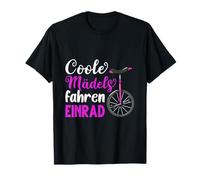 Ragazze Cool Guida Monociclo Unicycle One Wheel Bambini Maglietta