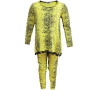 Ragazze da Bambino Serpente Stampa Pom Tuta Riposo 2 Pezzi Legging Top Abito