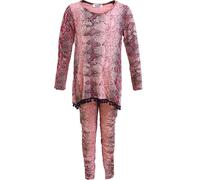 Ragazze da Bambino Serpente Stampa Pom Tuta Riposo 2 Pezzi Legging Top Abito