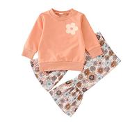Ragazze del bambino manica lunga inverno stampe top pantaloni capispalla per vestiti per bambini moda Body 1 Anno Compleanno