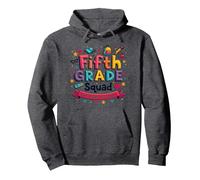 Ragazze della Squadra di Quinta elementare Rock Quest Anno Spirito Scolastico Felpa con Cappuccio, Unisex per Adulti, Grigio Scuro, L