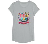 Ragazze della Squadra di Quinta elementare Rock Quest Anno Spirito Scolastico Maglietta, Ragazze, Grigio Melange, L