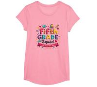 Ragazze della Squadra di Quinta elementare Rock Quest Anno Spirito Scolastico Maglietta, Ragazze, Rosa, S