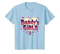 Ragazze di papà: Impressionante Come Le Mie Figlie Famiglia Amore Maglietta, Bambini, Celeste, 4 Anni