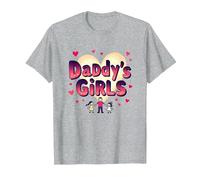 Ragazze di papà: Impressionante Come Le Mie Figlie Famiglia Amore Maglietta, Uomo, Grigio Melange, 3XL