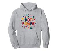 Ragazze DOT Day Celebration: DOT Power Colorful Fun Felpa con Cappuccio, Unisex per Adulti, Grigio Melange, XL