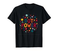 Ragazze DOT Day Celebration: DOT Power Colorful Fun Maglietta, Uomo, Nero, L