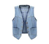 Ragazze e cowboy gilet senza maniche cappotto gilet spalla fuori gli studenti indossare cappotto giacca invernale piumino donna, b, 14-15 Jahre