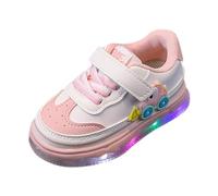Ragazze e Ragazzi Primavera Estate e Autunno Scarpe Sportive per Bambini di Piccole e Medie Dimensioni Scarpe per Bambini Lampeggiante Luce Casual Scarpe Sportive Bambino Alto Top, rosa, 21 EU