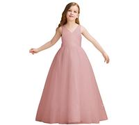 Ragazze Estivo Abito con Merletto Appliques della Prima Comunione Pizzo Corpetto Abiti da Sposa Damigella Lungo dalla Principessa Fusciacca Arco Abito da Sera Costume Vestito Carnevale Bambino