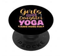 Ragazze Fare Ridere Yoga Design PopSockets PopGrip Adesivo
