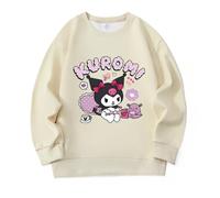 Ragazze Felpa Casual, Ragazze Cartoon Rabbit Stampato Girocollo Felpa Bambini Cento Felpa di Modo,Flesh,140cm