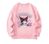 Ragazze Felpa Casual, Ragazze Cartoon Rabbit Stampato Girocollo Felpa Bambini Cento Felpa di Modo,Rosa,140cm