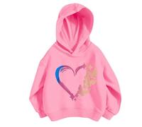 Ragazze Felpa con Cappuccio,Grafica Dolce Maglione Felpe Top A Tunica per Bambina Ragazza Y2K Super Morbida Inverno Autunno Sportswear Bambine E 4-15 Anni