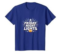 Ragazze Football Friday Night Lights Game Day Spirit Maglietta, Bambini, Blu Reale, 6 Anni