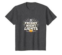 Ragazze Football Friday Night Lights Game Day Spirit Maglietta, Bambini, Grigio Scuro, 3 Anni