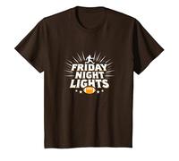 Ragazze Football Friday Night Lights Game Day Spirit Maglietta, Bambini, Marrone, 4 Anni