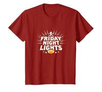 Ragazze Football Friday Night Lights Game Day Spirit Maglietta, Bambini, Mirtillo Rosso, 3 Anni