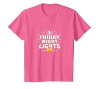 Ragazze Football Friday Night Lights Game Day Spirit Maglietta, Bambini, Rosa mélange, 6 Anni