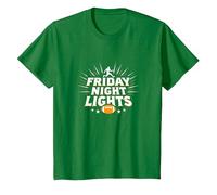Ragazze Football Friday Night Lights Game Day Spirit Maglietta, Bambini, Verde Mela, 4 Anni