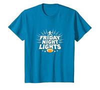 Ragazze Football Friday Night Lights Game Day Spirit Maglietta, Bambini, Zaffiro, 4 Anni
