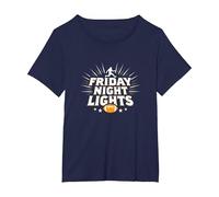 Ragazze Football Friday Night Lights Game Day Spirit Maglietta, Donna Plus-Size, Navy, 4X